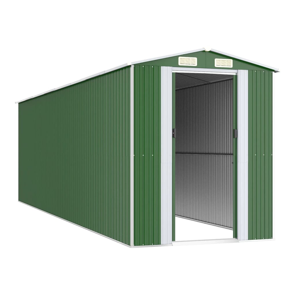 VidaXL Abri de jardin 192x689x223 cm acier galvanisé vert