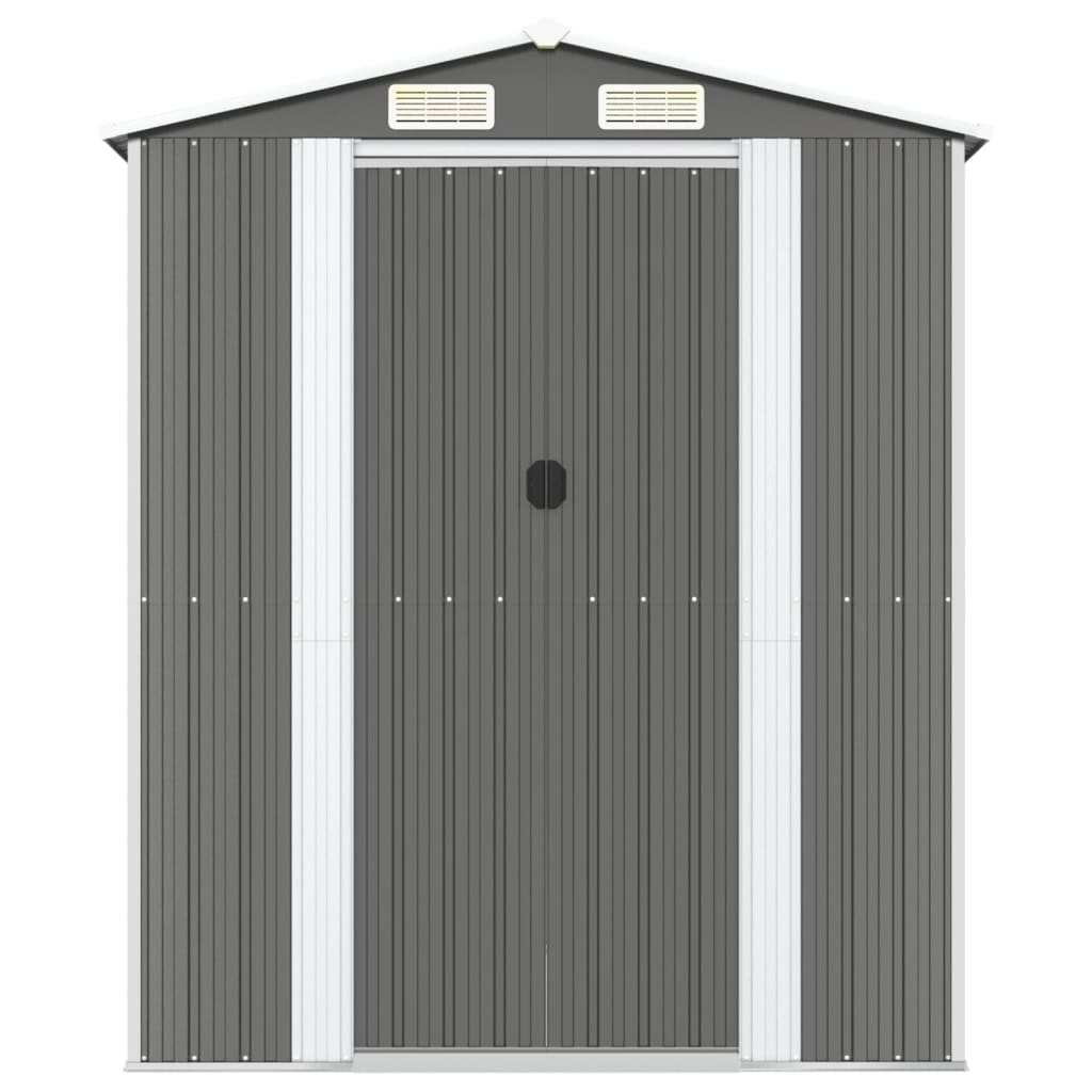 VidaXL Abri de jardin 192x274x223 cm acier galvanisé gris clair