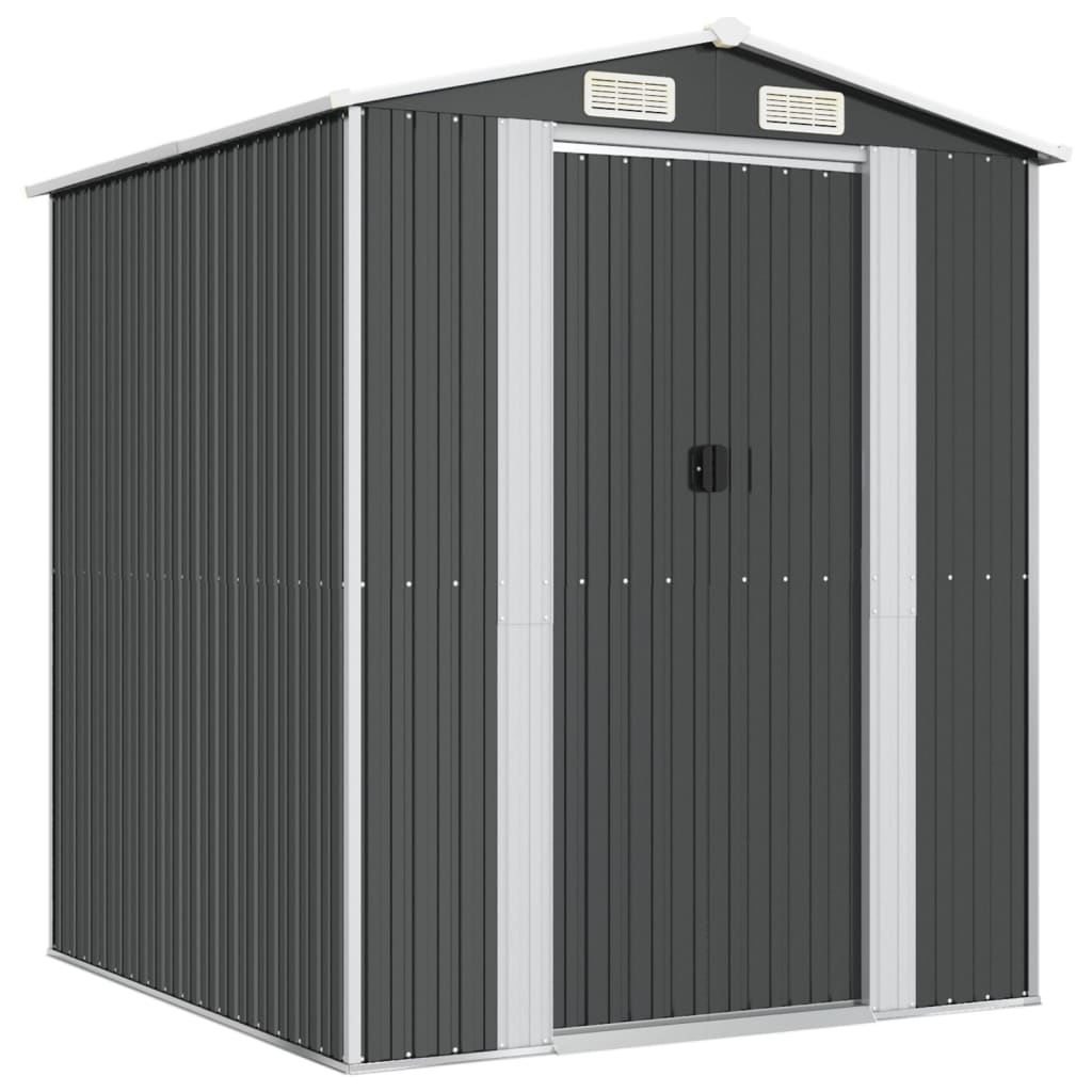 VidaXL Abri de jardin 192x191x223 cm acier galvanisé anthracite