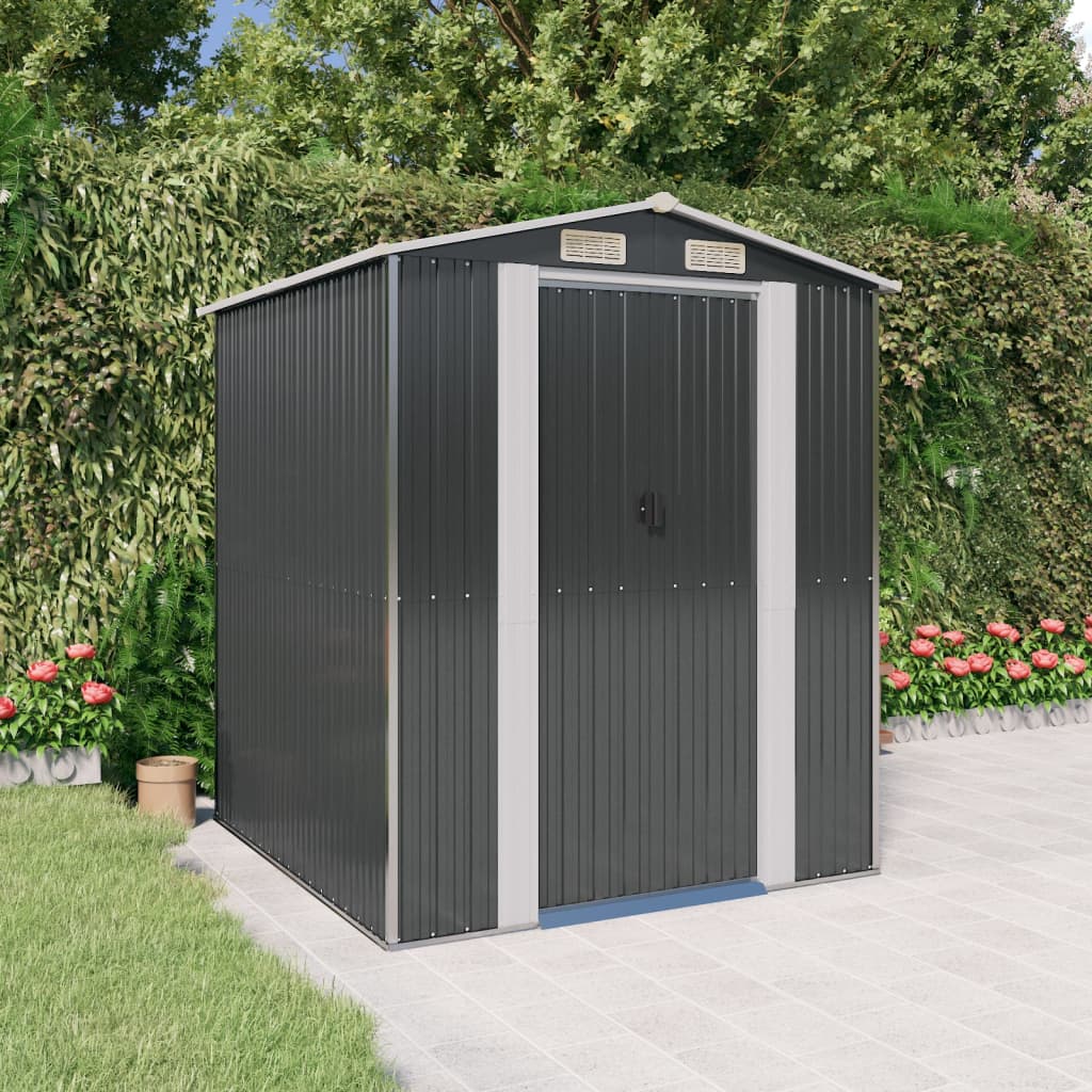 VidaXL Abri de jardin 192x191x223 cm acier galvanisé anthracite