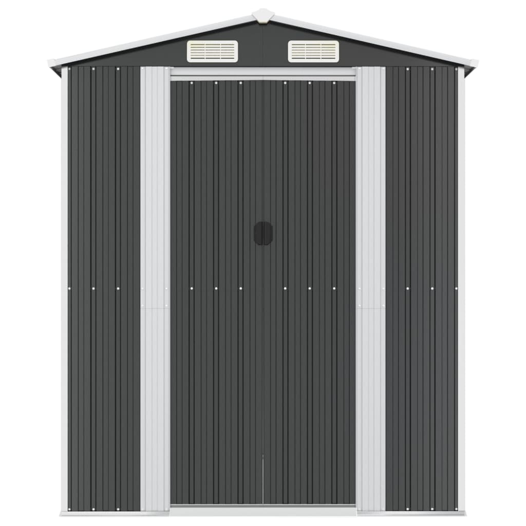 VidaXL Abri de jardin 192x772x223 cm acier galvanisé anthracite