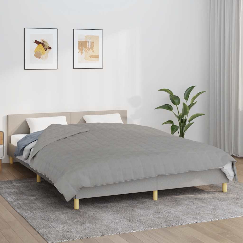 Vidaxx couverture lestée 200x200 cm 9 kg tissu gris