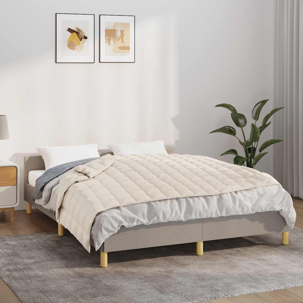 Vidaxx couverture lestée 150x200 cm 7 kg tissu crème clair