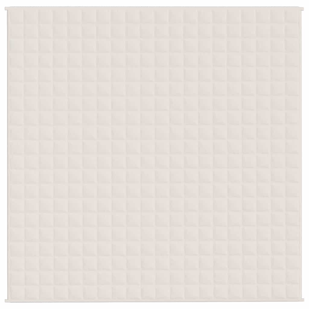 Vidaxx couverture lestée 200x200 cm 13 kg tissu couleur crème clair