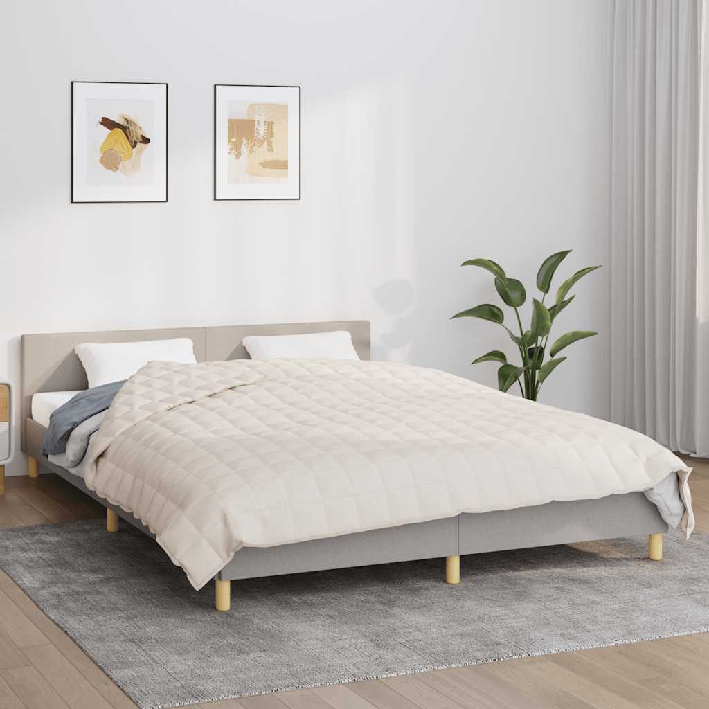 Vidaxx couverture lestée 200x200 cm 13 kg tissu couleur crème clair