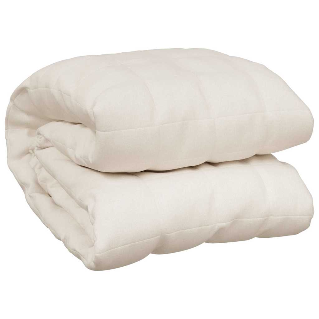 Vidaxx couverture lestée 200x225 cm 13 kg tissu crème clair