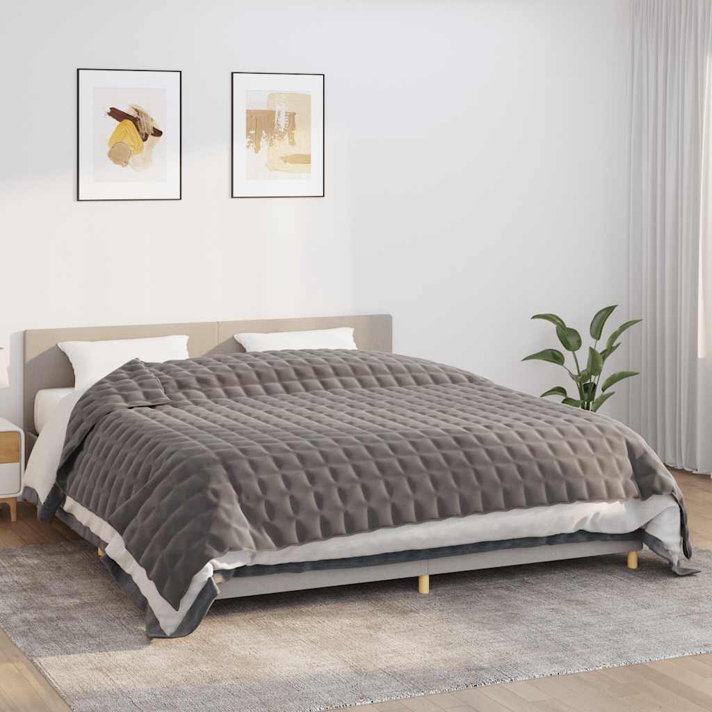 Vidaxx couverture lestée 235x290 cm 15 kg tissu gris