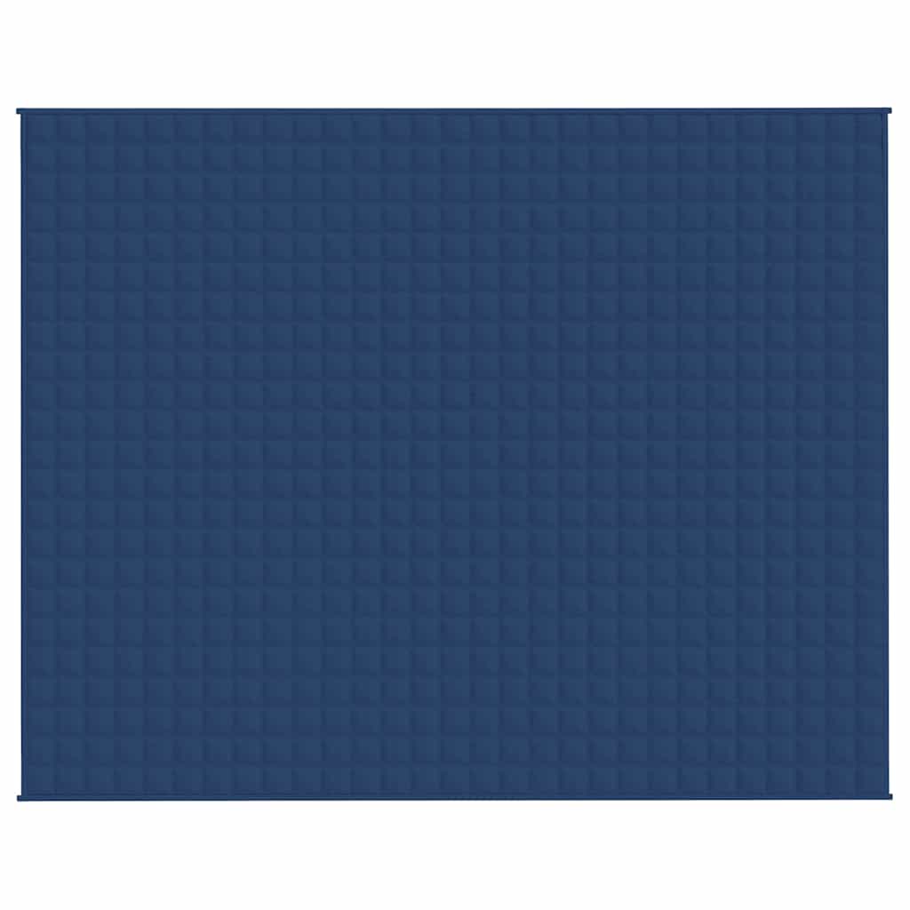 VidaXL Couverture lestée 235x290 cm 15 kg tissu bleu