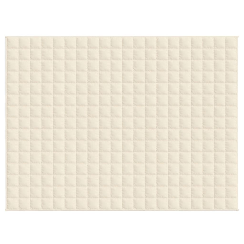 Vidaxx couverture lestée 150x200 cm 7 kg tissu crème clair