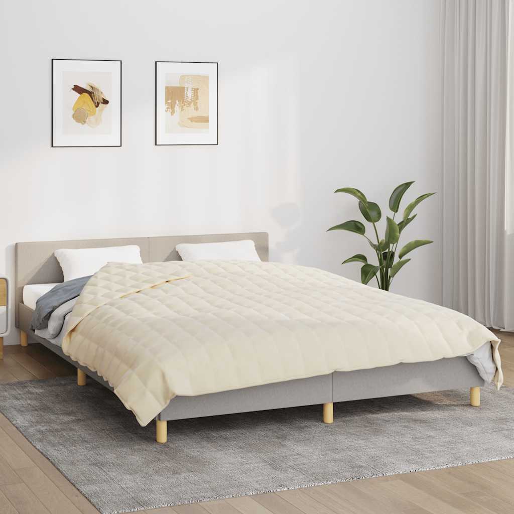 Vidaxx couverture lestée 200x200 cm 13 kg tissu couleur crème clair