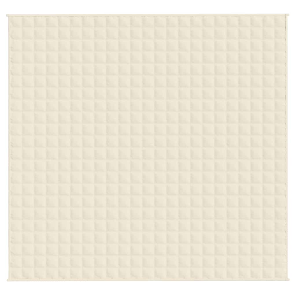 Vidaxx couverture lestée 220x235 cm 15 kg tissu crème clair