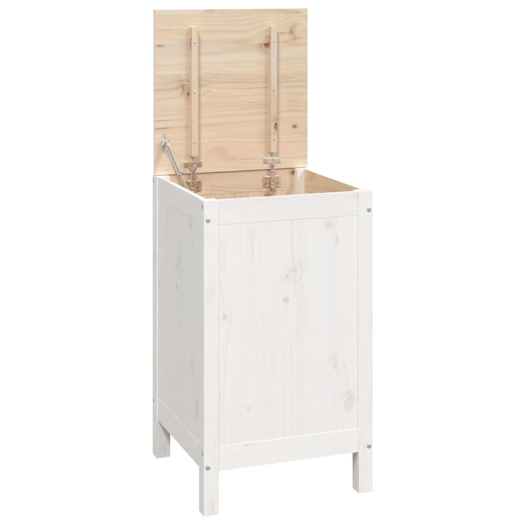 VidaXL Panier à linge 44x44x76 cm bois de pin massif blanc