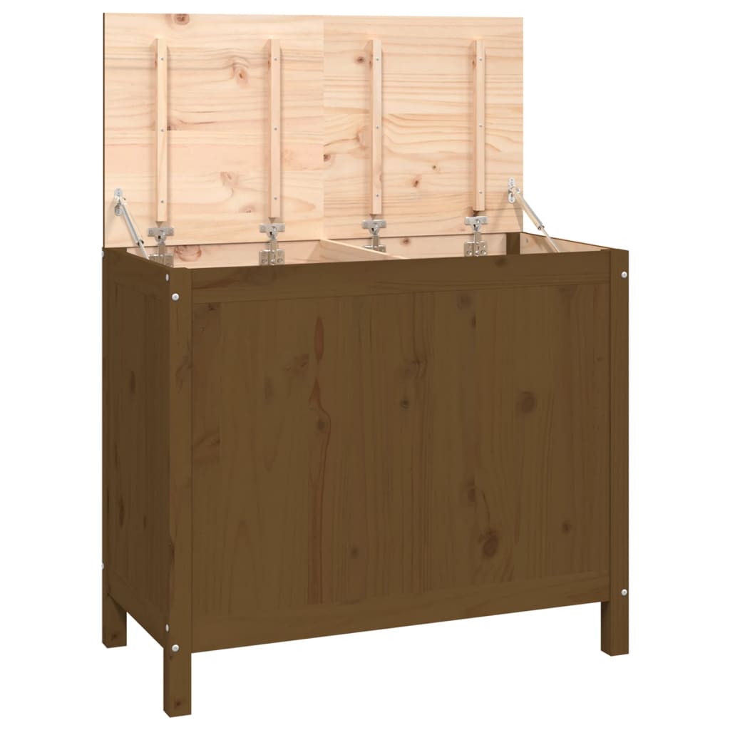 Vidaxx panier à linge 88,5x44x76 cm bois de pin massif marron miel