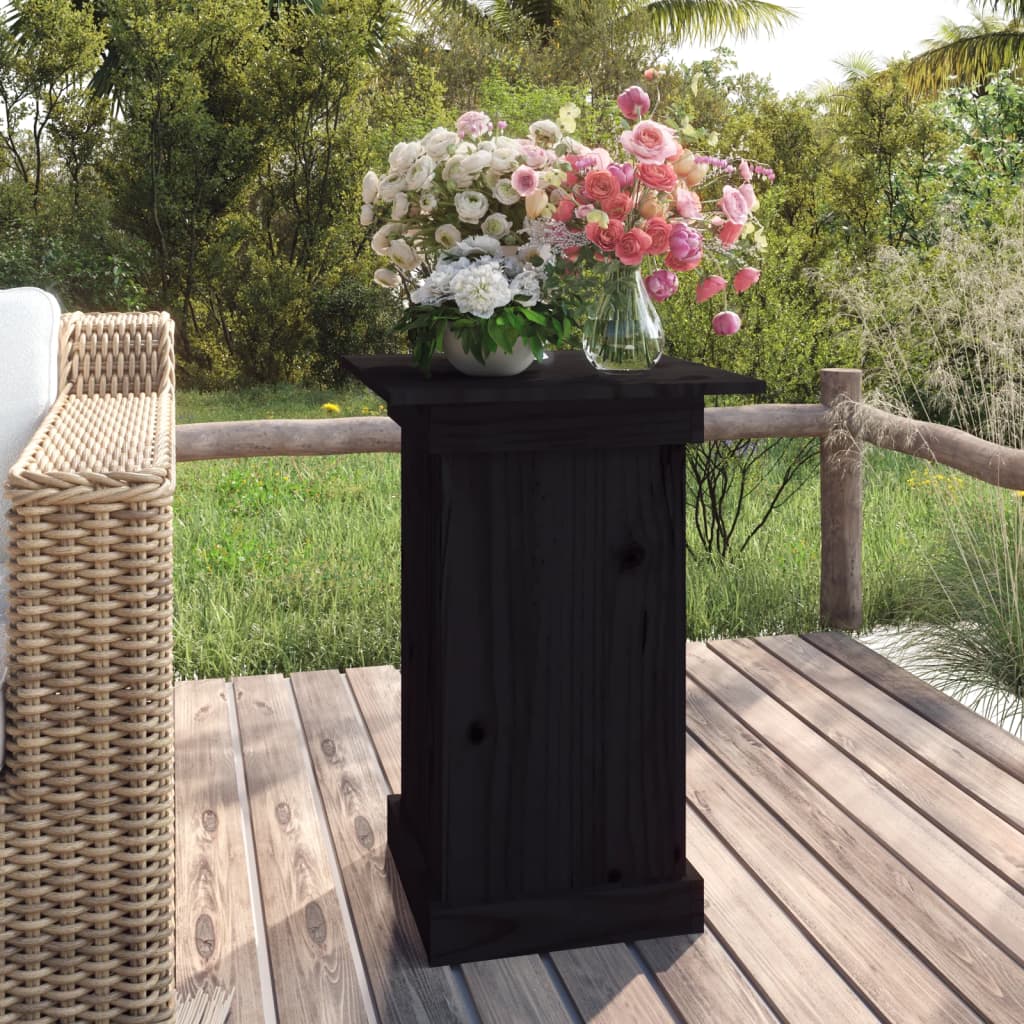 VidaXL Jardinière 40x40x60 cm bois de pin massif noir