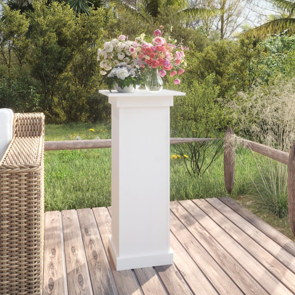 Vidaxx jardinière 40x40x90 cm bois de pin massif blanc