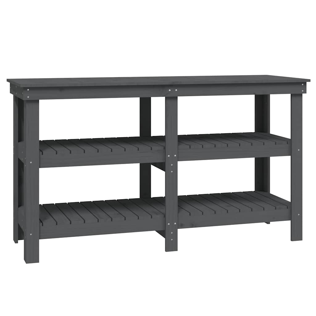 Vidaxx établi 142,5x50x80 cm bois de pin massif gris