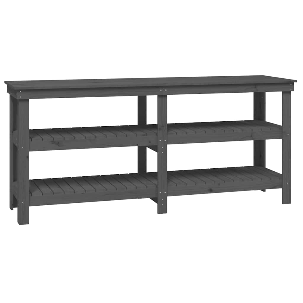 Vidaxx établi 181x50x80 cm bois de pin massif gris