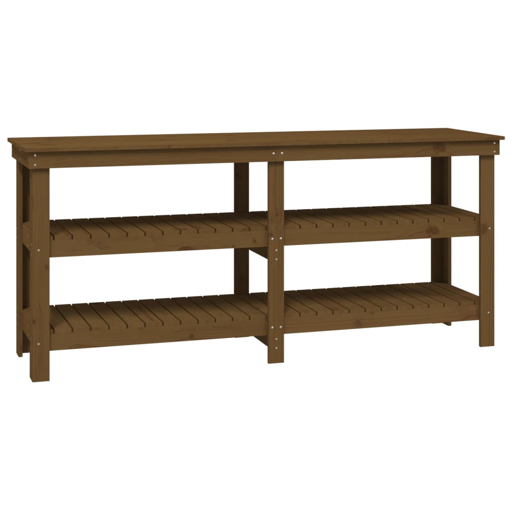 Vidaxx établi 181x50x80 cm bois de pin massif marron miel