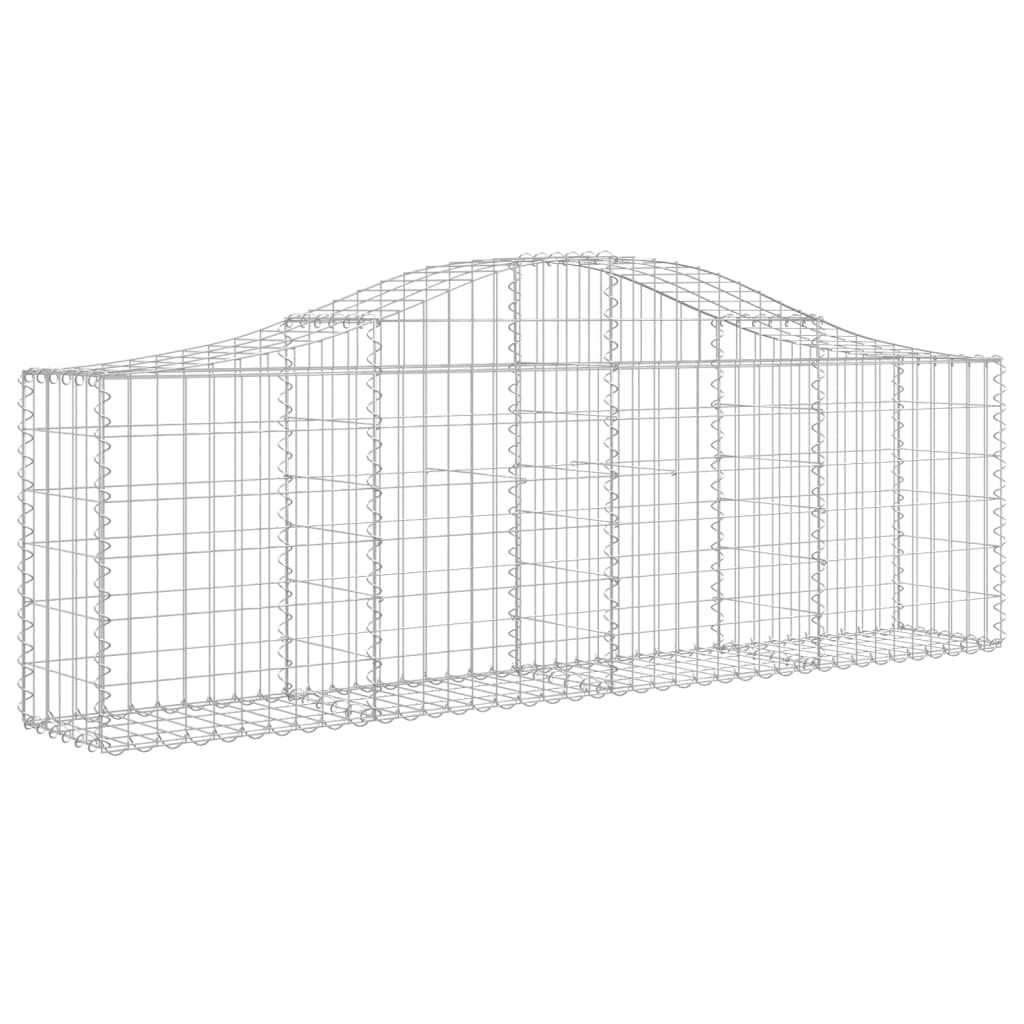 Vidaxx gabion voûté 200x30x60 80 cm en fer galvanisé