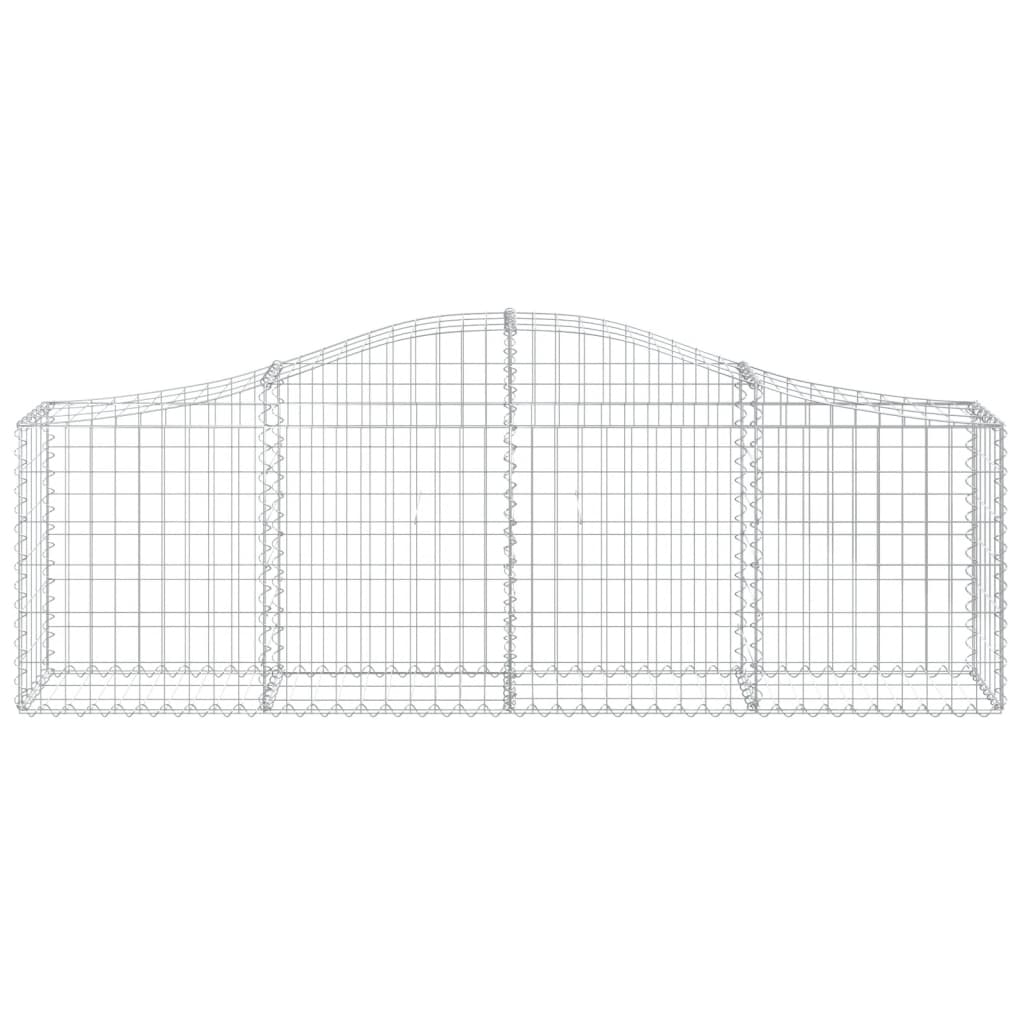 Vidaxx gabion voûté 200x30x60 80 cm en fer galvanisé