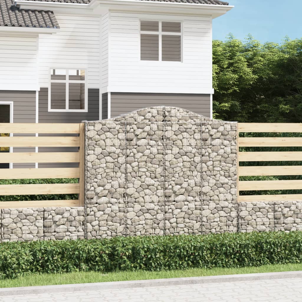 VidaXL Gabion voûté 200x30x180 200 cm fer galvanisé