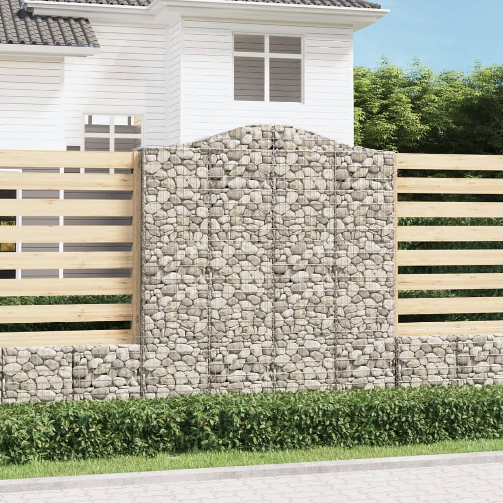 VidaXL Gabion voûté 200x30x220 240 cm fer galvanisé