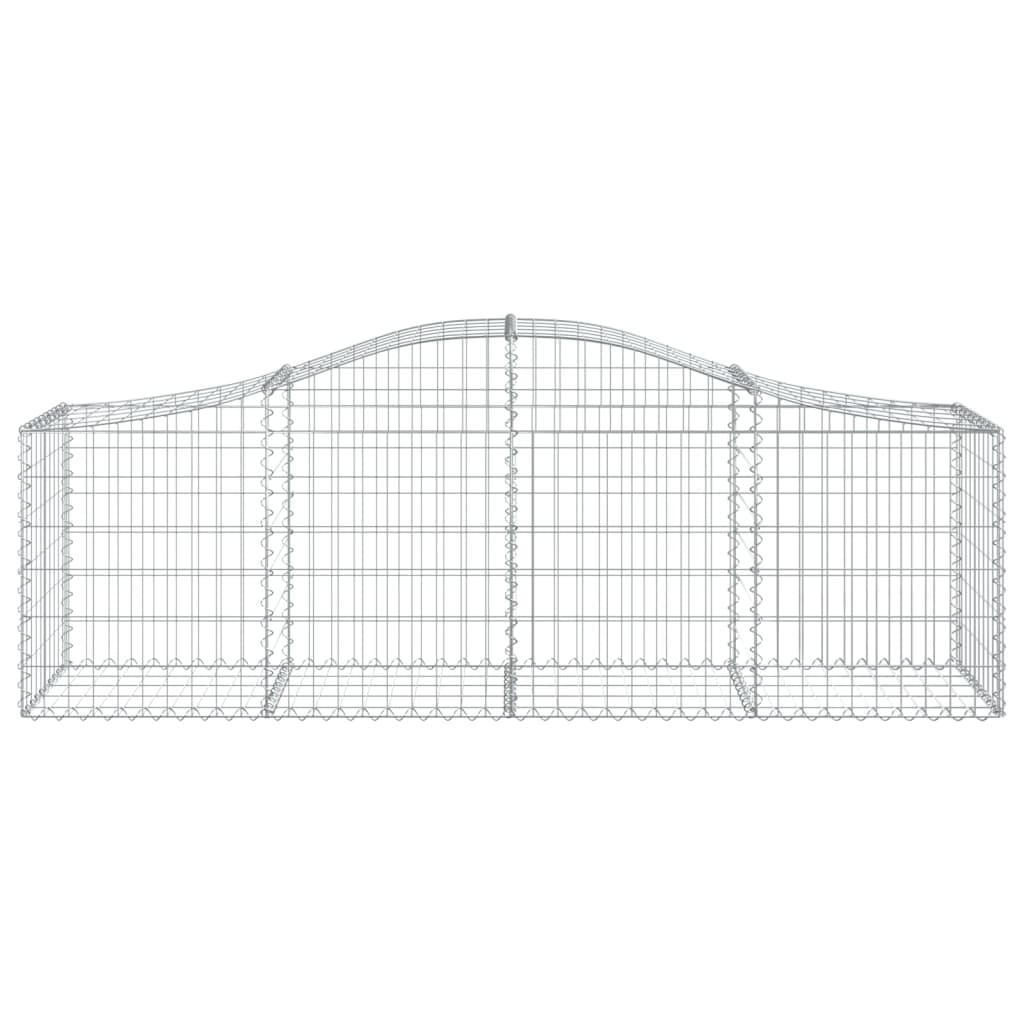 Vidaxx gabion voûté 200x50x60 80 cm en fer galvanisé