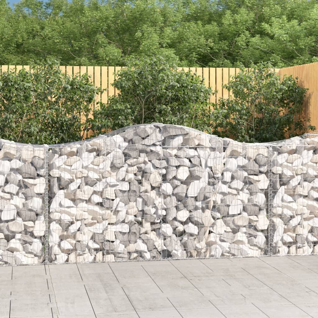 Vidaxx gabion voûté 200x50x100 120 cm en fer galvanisé
