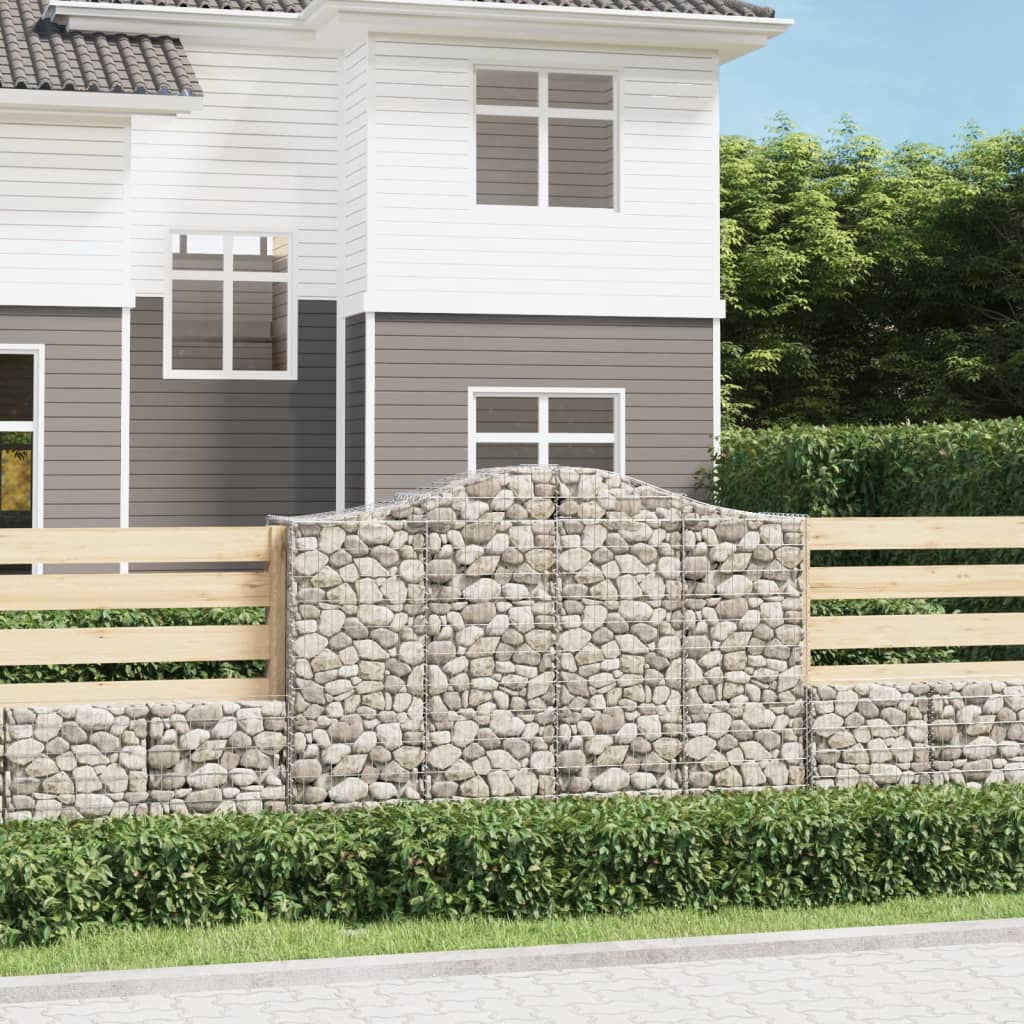 VidaXL Gabion voûté 200x50x140 160 cm fer galvanisé