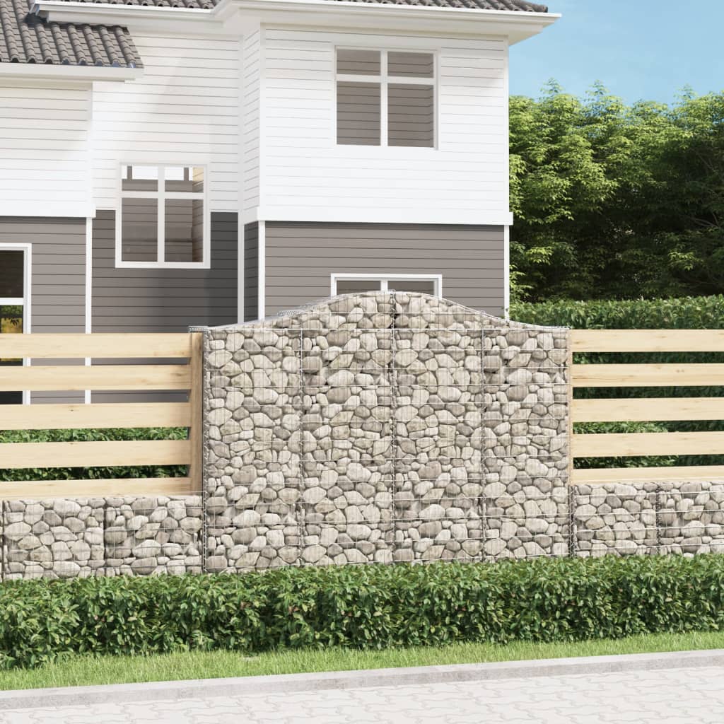 VidaXL Gabion voûté 200x50x160 180 cm fer galvanisé