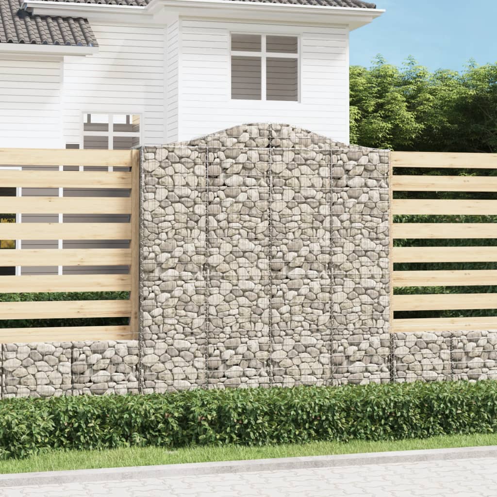 VidaXL Gabion voûté 200x50x220 240 cm fer galvanisé