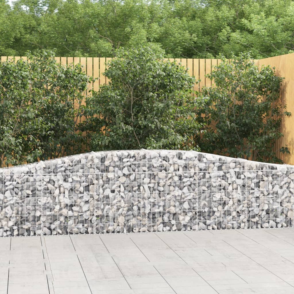 Vidaxx gabion voûté 400x30x60 80 cm en fer galvanisé