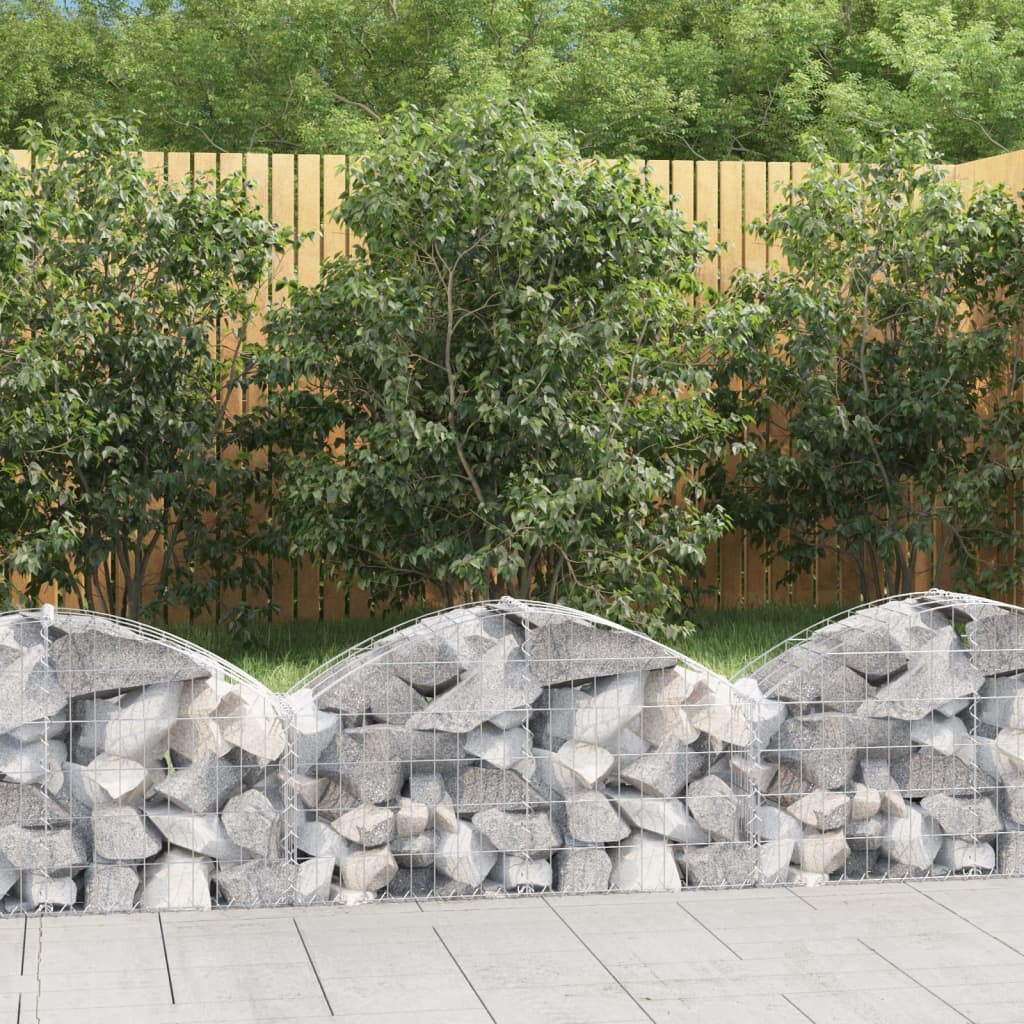 Vidaxx gabion voûté 100x30x40 60 cm en fer galvanisé
