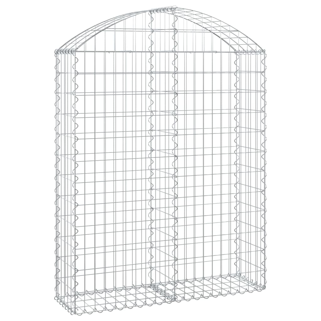 Vidaxx gabion voûté 100x30x120 140 cm en fer galvanisé
