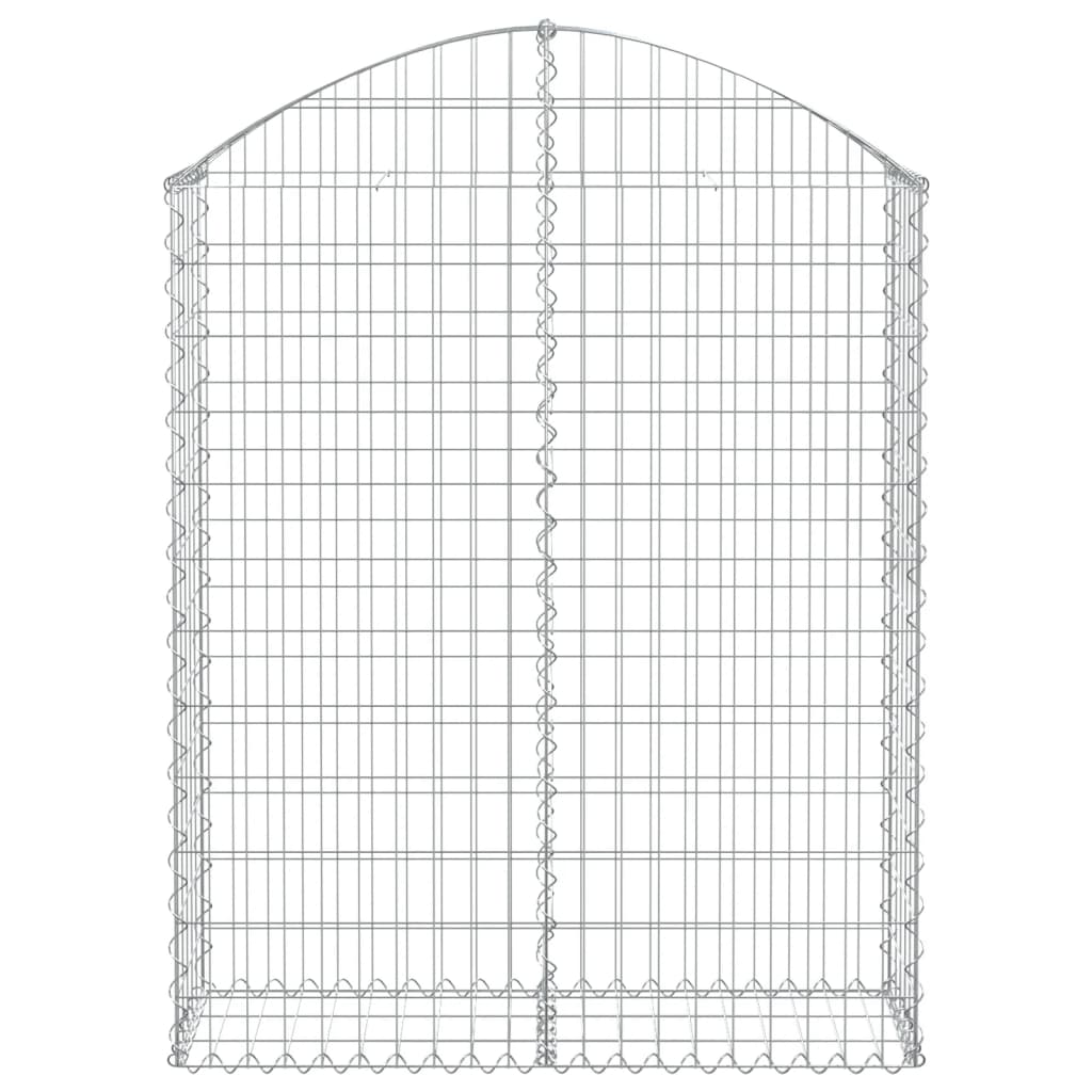 Vidaxx gabion voûté 100x30x120 140 cm en fer galvanisé