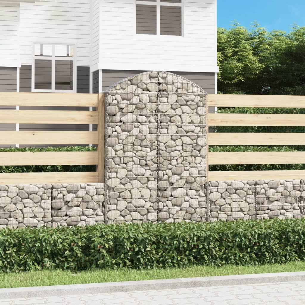 Vidaxx gabion voûté 100x30x160 180 cm en fer galvanisé
