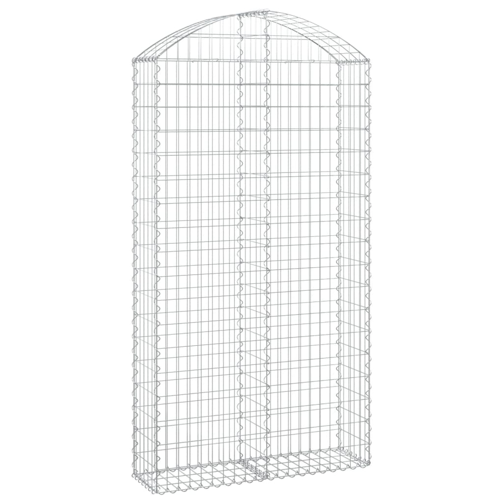 Vidaxx gabion voûté 100x30x180 200 cm en fer galvanisé