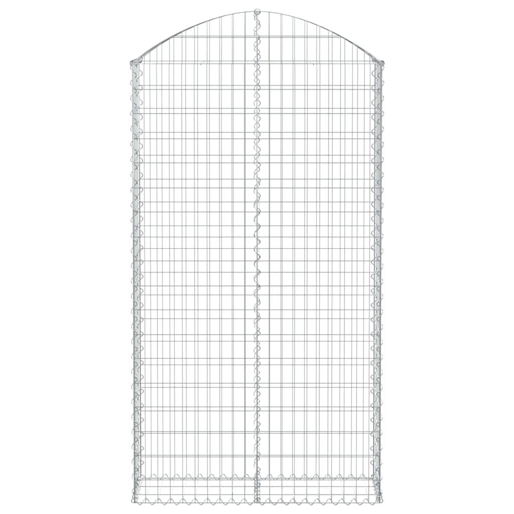 Vidaxx gabion voûté 100x30x180 200 cm en fer galvanisé