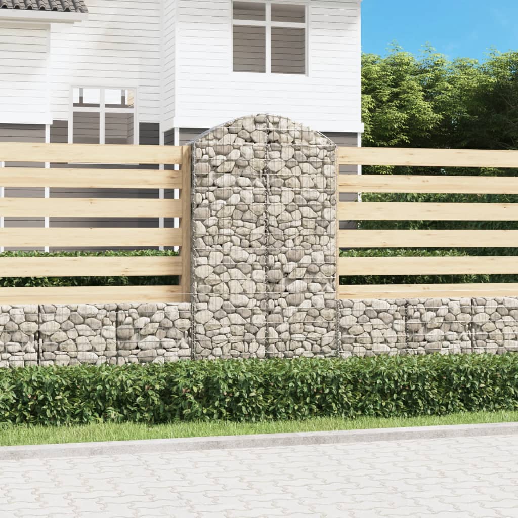 Vidaxx gabion voûté 100x30x180 200 cm en fer galvanisé
