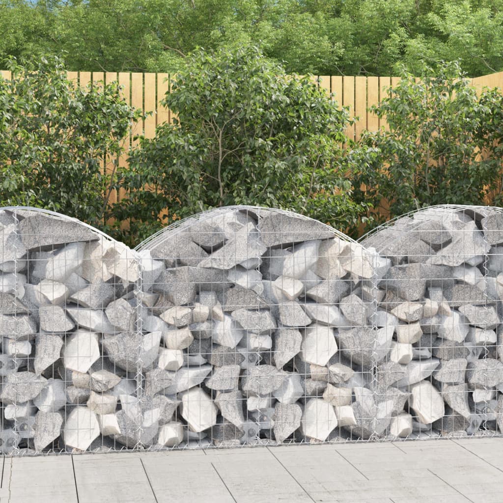Vidaxx gabion voûté 100x50x80 100 cm en fer galvanisé