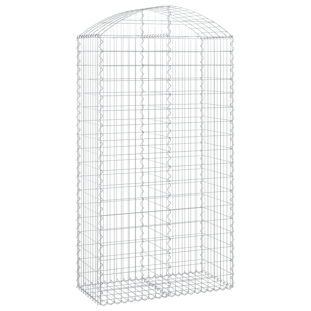 Vidaxx gabion voûté 100x50x180 200 cm en fer galvanisé