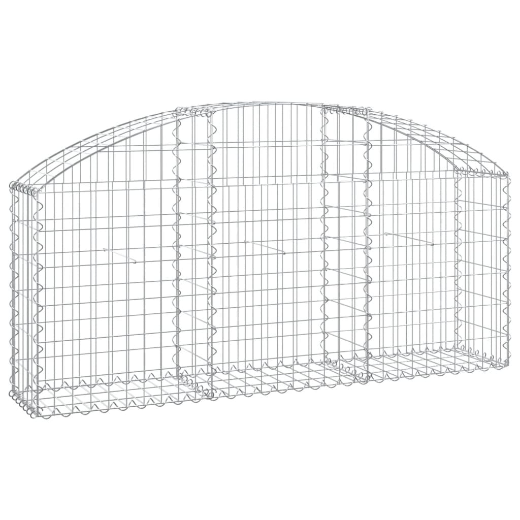 Vidaxx gabion voûté 150x30x60 80 cm en fer galvanisé