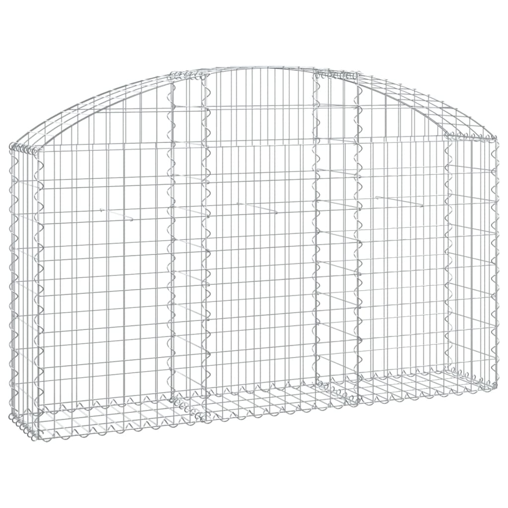 Vidaxx gabion voûté 150x30x80 100 cm en fer galvanisé