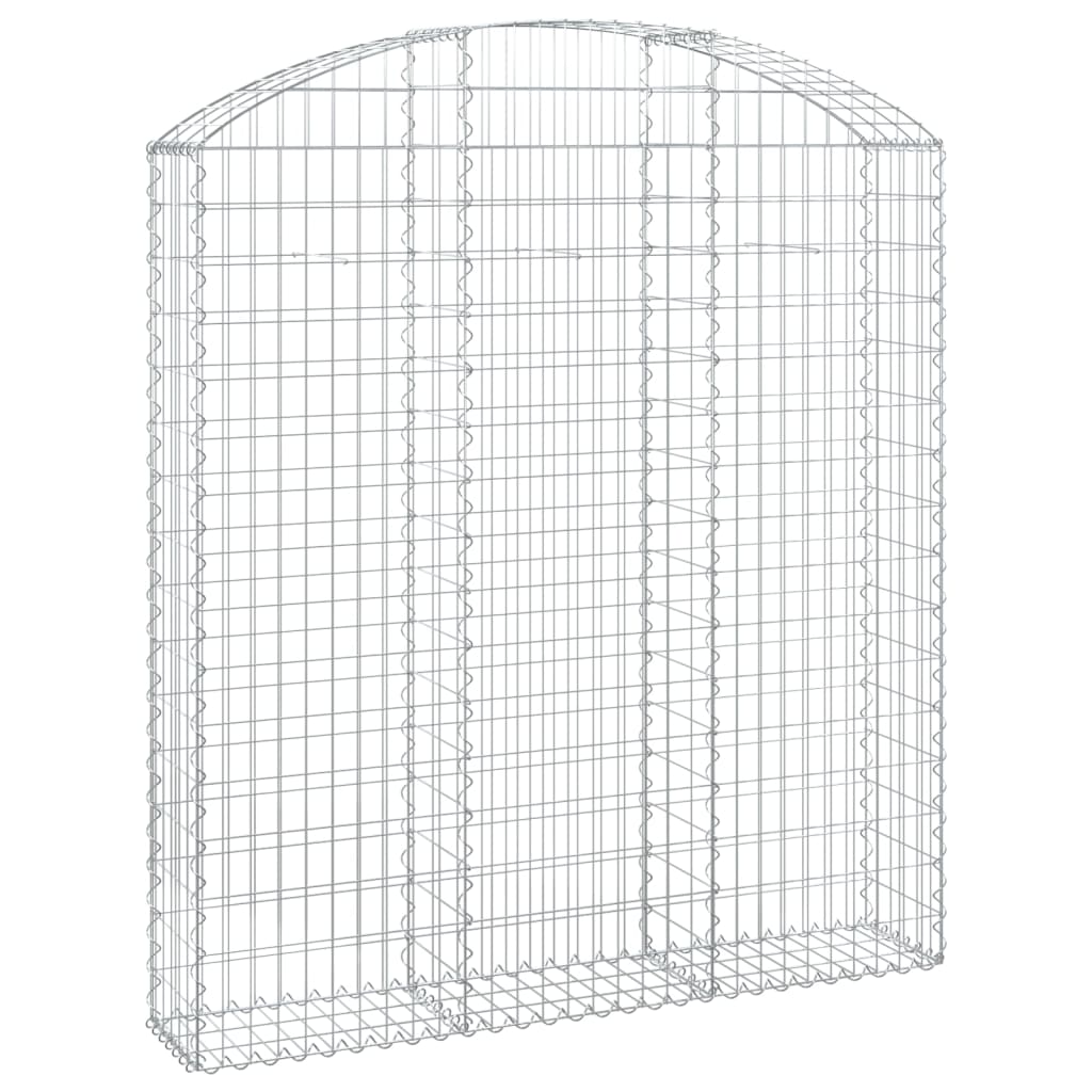 Vidaxx gabion voûté 150x30x160 180 cm en fer galvanisé