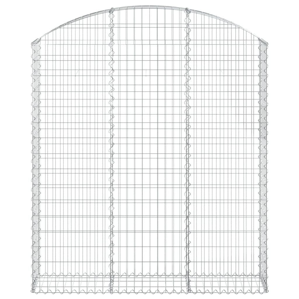 Vidaxx gabion voûté 150x30x160 180 cm en fer galvanisé