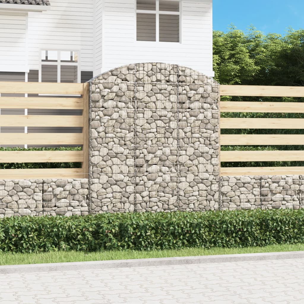 Vidaxx gabion voûté 150x30x180 200 cm en fer galvanisé