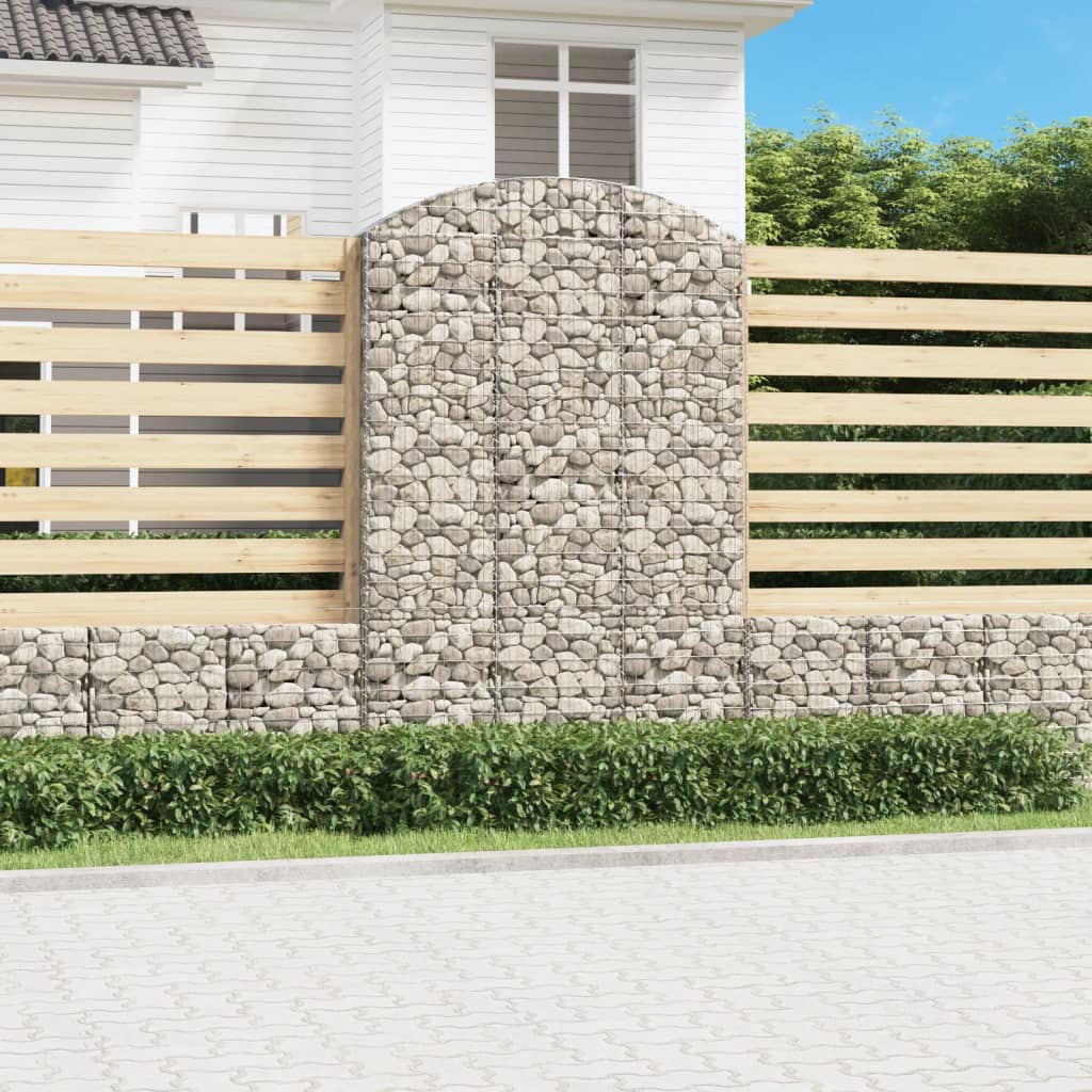 VidaXL Gabion voûté 150x30x220 240 cm fer galvanisé
