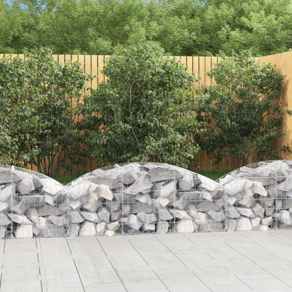 Vidaxx gabion voûté 150x50x40 60 cm en fer galvanisé