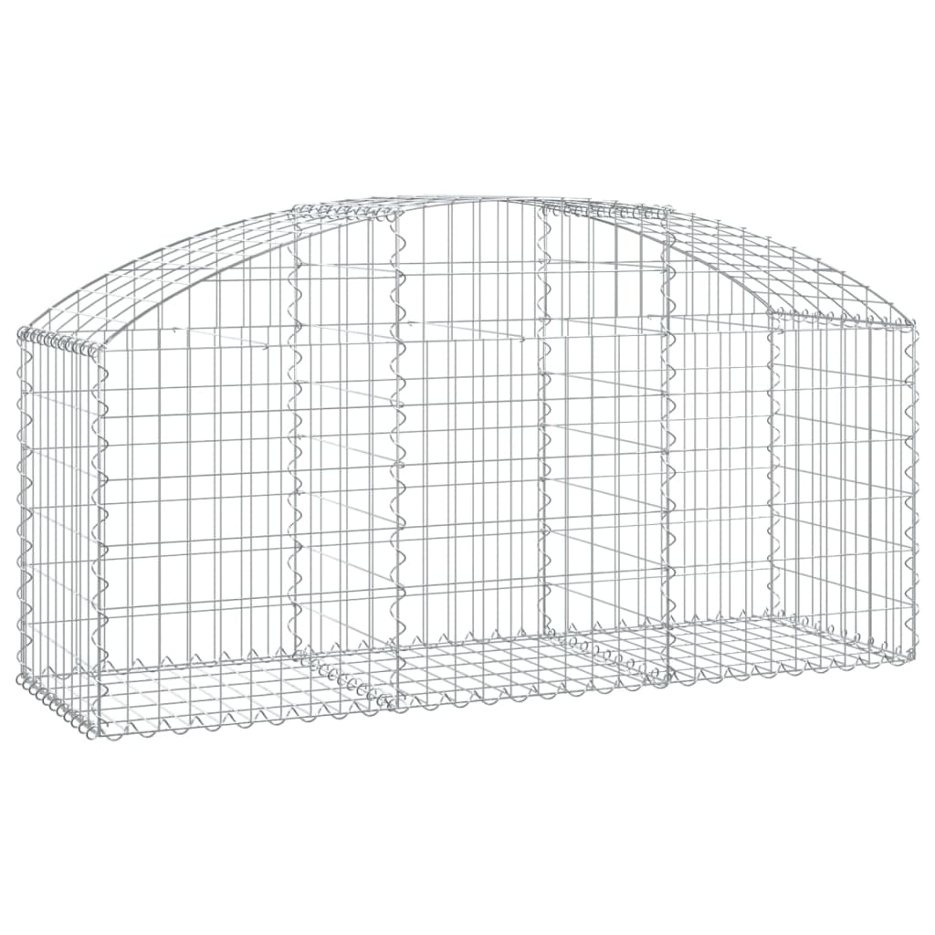 Vidaxx gabion voûté 150x50x60 80 cm en fer galvanisé