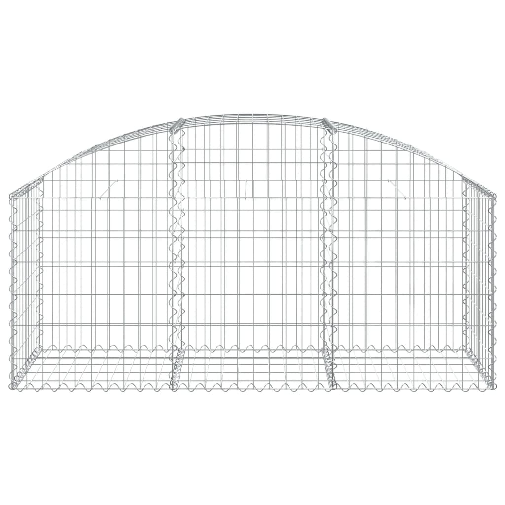 Vidaxx gabion voûté 150x50x60 80 cm en fer galvanisé